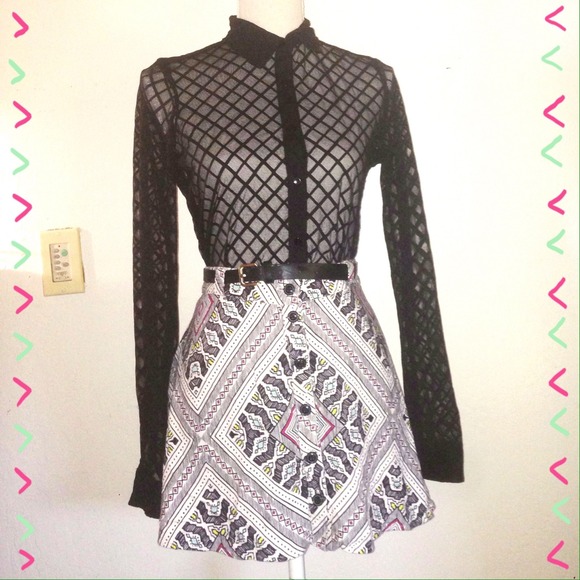 Tribal Print Skirt