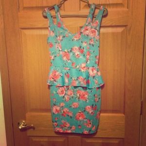 Peplum floral dress!