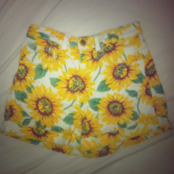 ❌SOLD❌American Apparel Sunflower Shorts