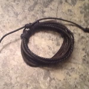 Black leather bracelett