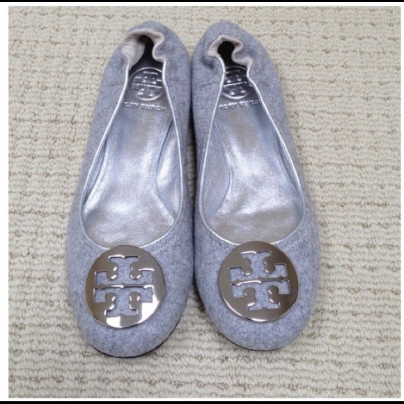 New Authentic Tory Burch Flannel Flats