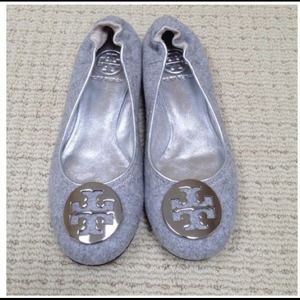 New Authentic Tory Burch Flannel Flats