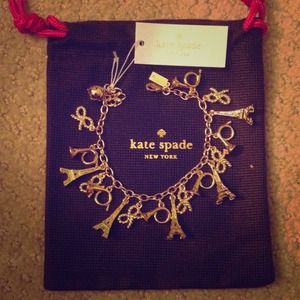 Authentic Kate Spade Gold Charm Bracelet