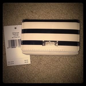 Black and Off-White Kate Spade Card Flap Holder