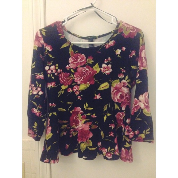Floral peplum top