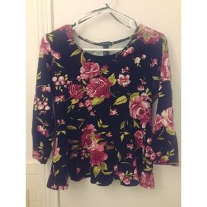 Floral peplum top