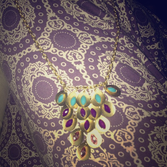 Layered jewel-tone necklace