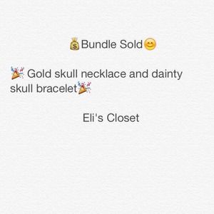 Skull necklace and Bracelet