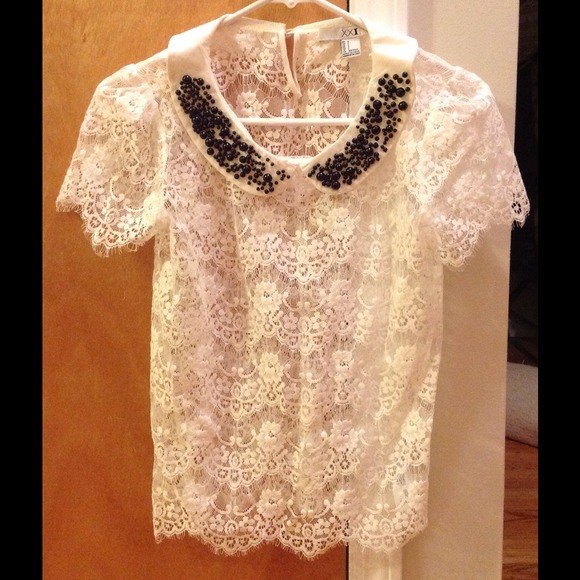 F21 lace white top