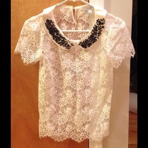 F21 lace white top