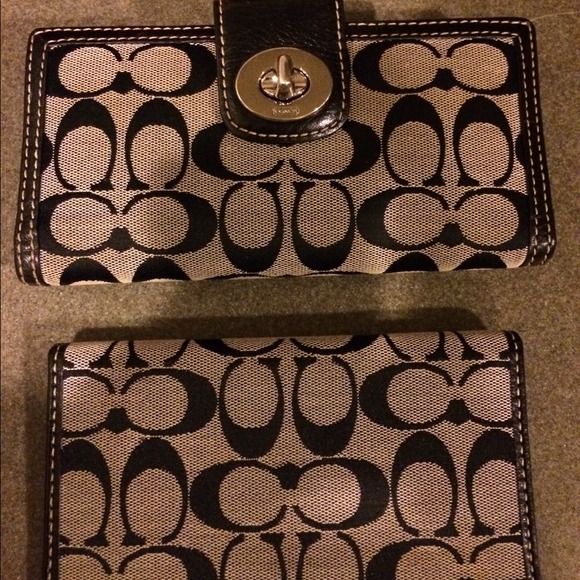 Authentic Coach checkbook wallet