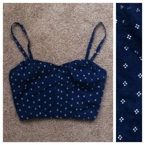 Navy blue, bustier crop top. *NWOT