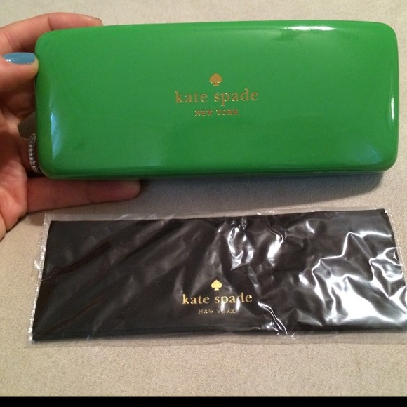 Kate Spade Sunglass Case Aqua and Green - Picture 1 of 3