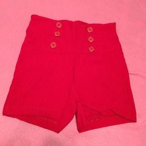 High waisted fitted shorts