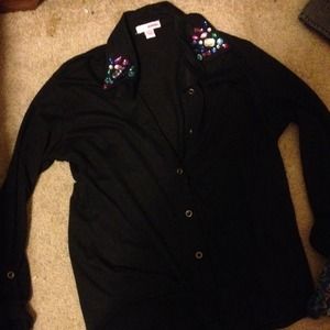 Jeweled Tie shirt