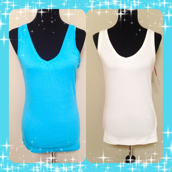 Two Merona Sleeveless Ribbed Tanks - Picture 1 of 4