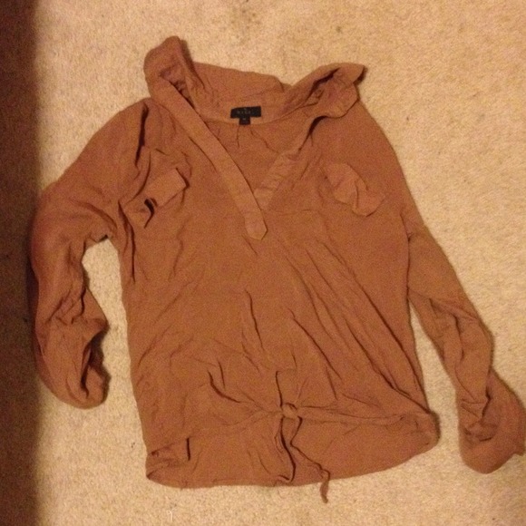 Brown tie shirt