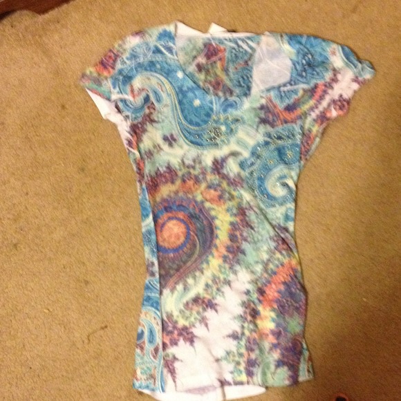 Paisley short sleeve top