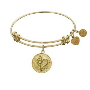 Gold Tone Music Heart Bracelet