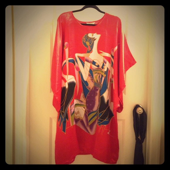 Silk kimono dress