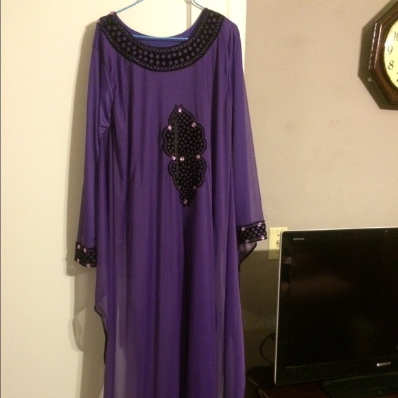 🎀Purple and black with purple crystal🎀 sale 💥💥 - Picture 3 of 4