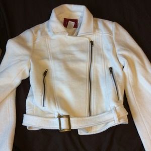 Reduced!💥 White Moto Jacket