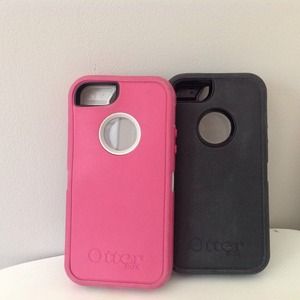 His and hers otter boxes for I phone 5.