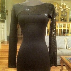 Black with Black Sequin Dress