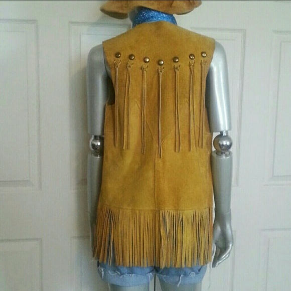 SOLD SUPER SALE HP 12/6 Vintage Fringe Hippie Vest - Picture 3 of 4
