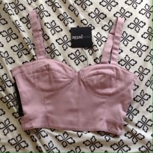 ASOS pink bustier with cut out back