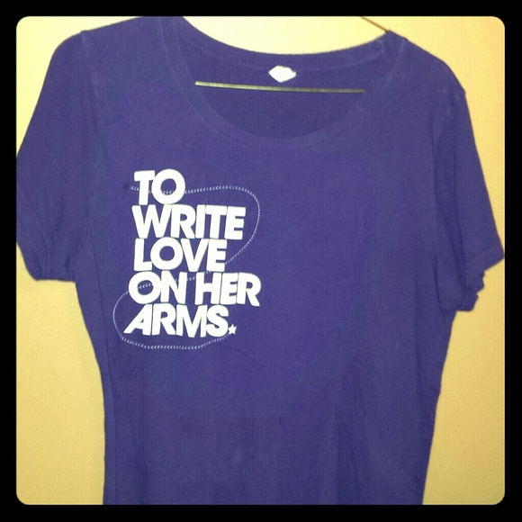 Hot topic twloha purple shirt
