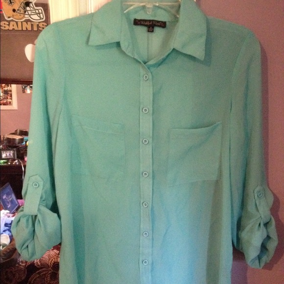Sheer button up shirt