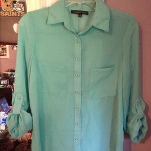 Sheer button up shirt