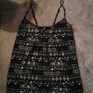 Silk tribal printed tank