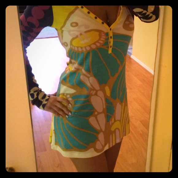 Custo  tunic w/ striped dress res @pgreen