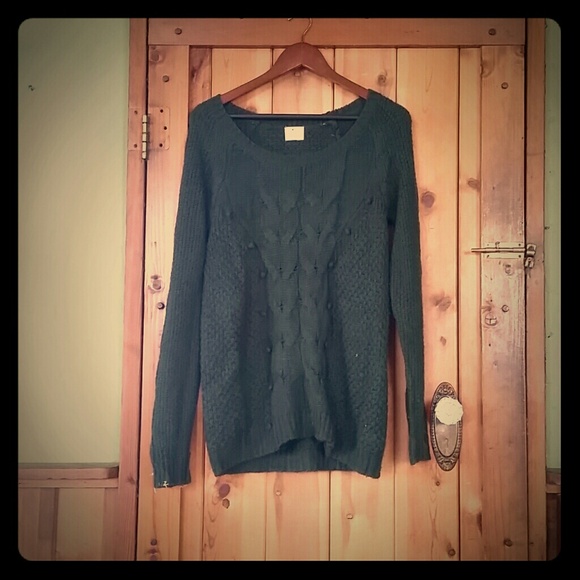 Deep green sweater