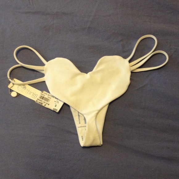 ❌Sold❌Bettinis white size small heart bottoms