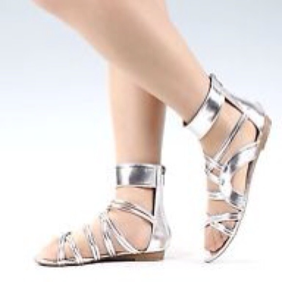 silver gladiator sandals!