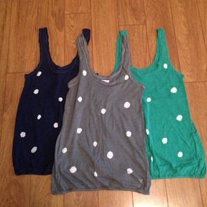 XS American eagle polka dot tank tops $7 each