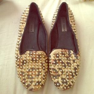 Steve Madden Studded Cheetah Loafers Size 8