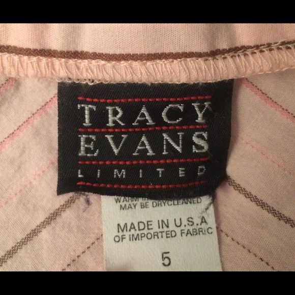 TRACY EVANS PINK CHEVRON SKIRT - Picture 4 of 4