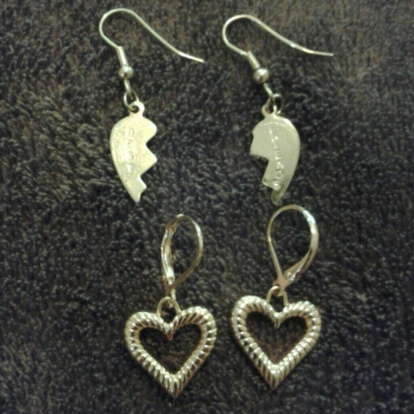 2 pair of gold toned earrings