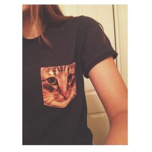 Urban Outfitters pocket cat tee