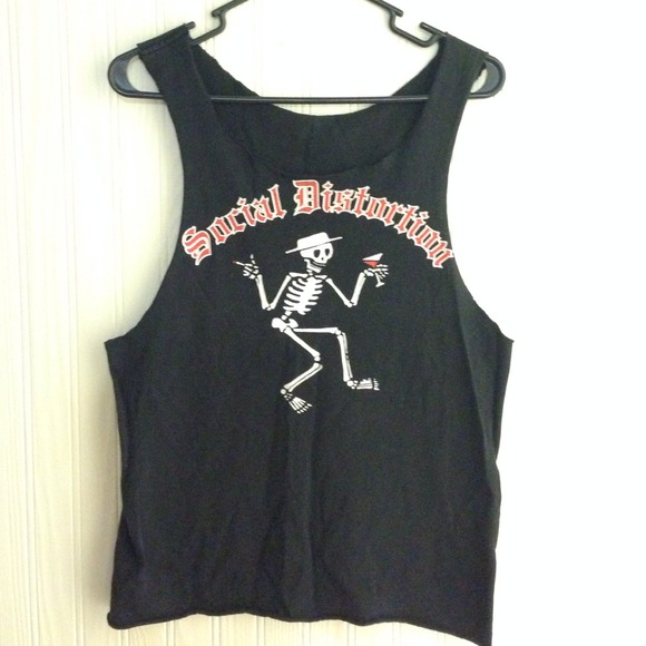 Social Distortion vintage cut off tank top