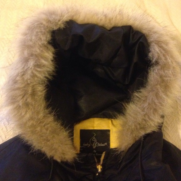 Baby Phat fur lined hooded coat.