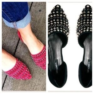 ShoeMint Cameron Flats in Pink and Black