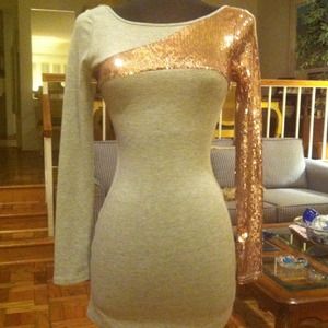 💛💙BUNDLE💙💛 Grey Sequin & Black Chiffon Dresses