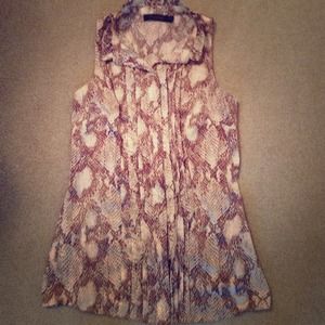 Snake skin pattern tank top blouse