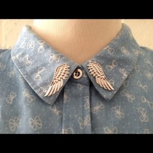 Angels Wings Collar Pins