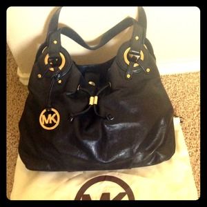 💯% Authentic Black Leather Michael Kors Purse